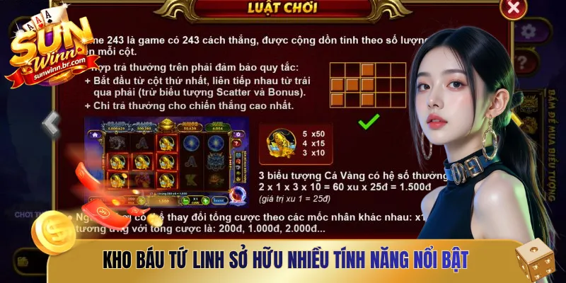 Kho báu Tứ Linh sở hữu nhiều tính năng nổi bật
