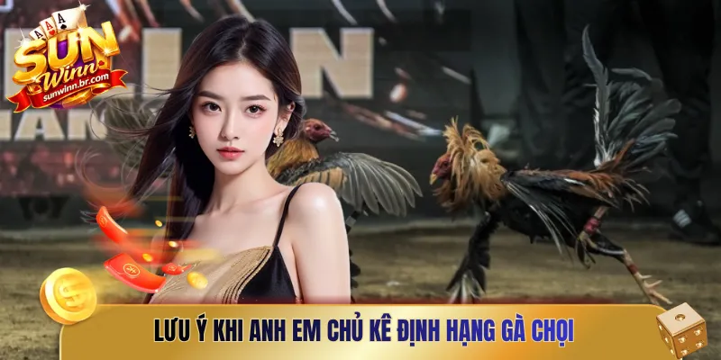 Lưu ý khi anh em chủ kê định hạng gà chọi